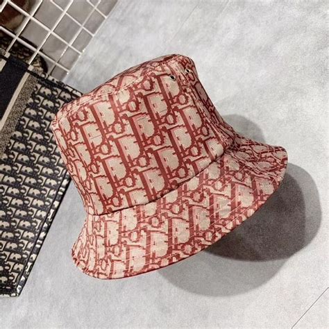 christian dior red bucket hat|Dior oblique bucket hat.